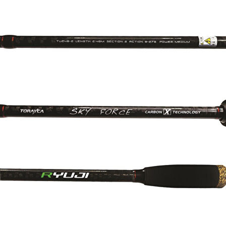 Ryuji Sky Force 248 Cm 8-27 gr 2 Parça Spin Olta Kamışı
