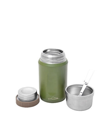 Campout Çift Katmanlı Yemek Termosu 600 ML YEŞİL