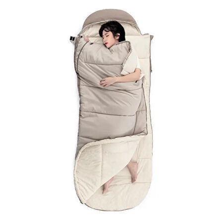Naturehike Feeder B180 Cotton Uyku Tulumu -8°C Moss Green-Left