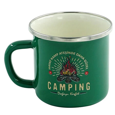 Orcamp Retro Emaye Kupa Bardak 330 cc [Camping] YEŞİL