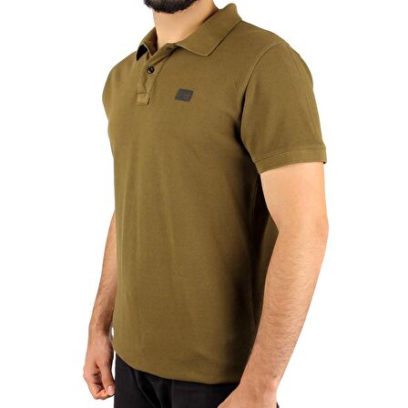 A+ Naples Erkek Haki Renk Polo Yaka T-shirt