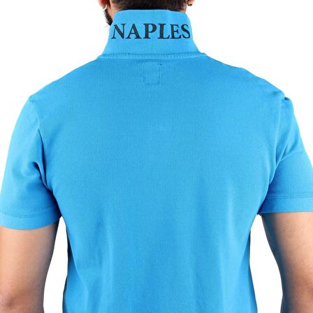 A+ Naples Erkek Mavi Renk Polo Yaka T-shirt