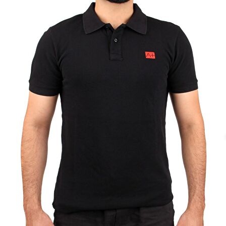 A+ Naples Erkek Siyah Renk Polo Yaka T-shirt