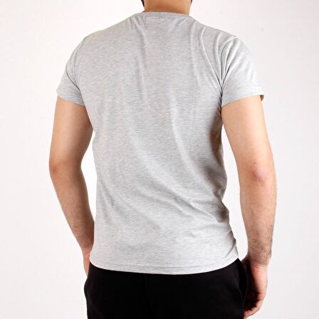 A+ Palermo Erkek Gri Basic T-shirt