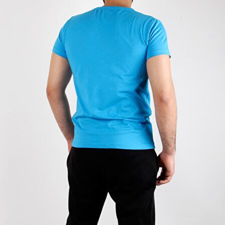 A+ Palermo Erkek Mavi Basic T-shirt