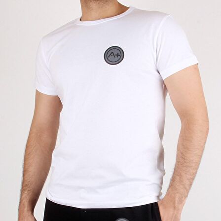 A+ Palermo Erkek Beyaz Basic T-shirt