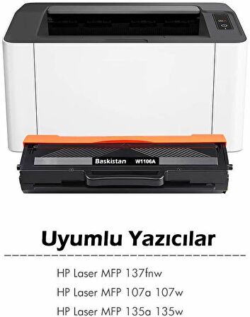 HP 106A W1106A Siyah Toner Muadil (Çipsiz)