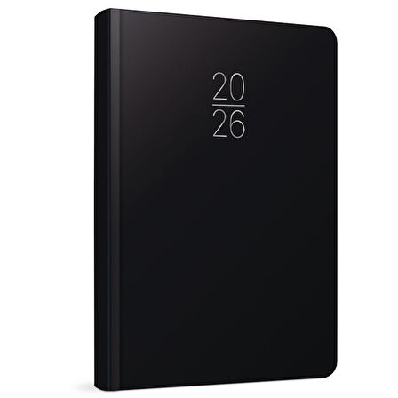 Gıpta 2026 Sert Kapak Günlük Ajanda 17X24 106-ECK Siyah