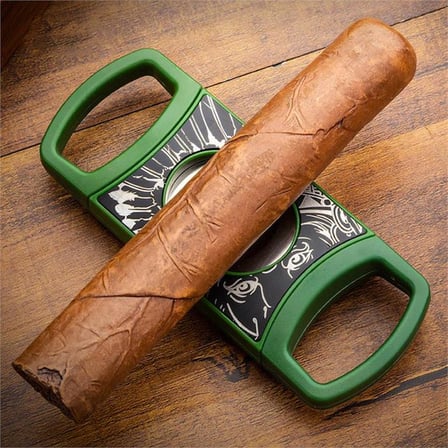 Lubinski V-Kesim-Düz Kesim Sehpalı Puro Makası Double Cutter Yeşil(60Ring) LB-353