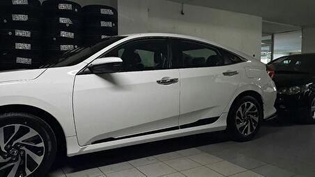 Honda civic fc5 uyumlu kapı alt çıtası siyah ( geniş model ) 2016+