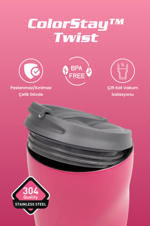 Cooker ColorStay Twist 500 ml Paslanmaz Çelik Bardak Termos CKR2051