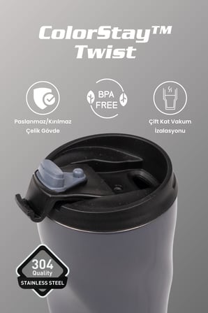 Cooker ColorStay Twist 500 ml Paslanmaz Çelik Bardak Termos CKR2051