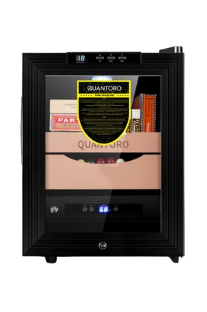 Quantoro QCC-43 Elektronik Nemlendirme & Soğutmalı Siyah Puro Dolabı - QTR-006