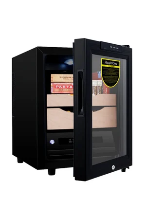 Quantoro QCC-43 Elektronik Nemlendirme & Soğutmalı Siyah Puro Dolabı - QTR-006