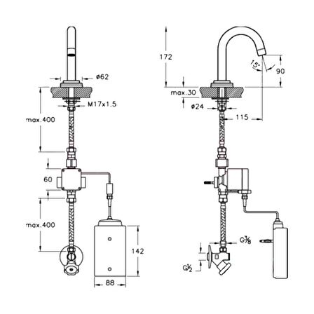 Artema AquaFeel SST A47018 Elektronik Lavabo Bataryası Pilli