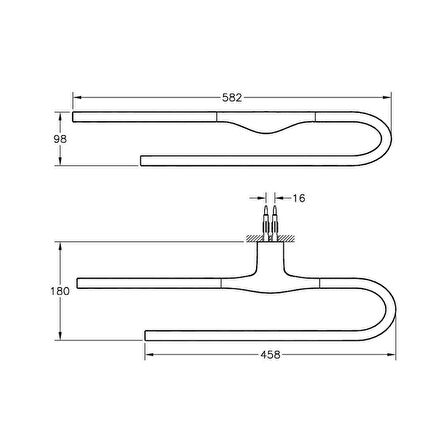 VitrA İstanbul A4801023 Havluluk Altın