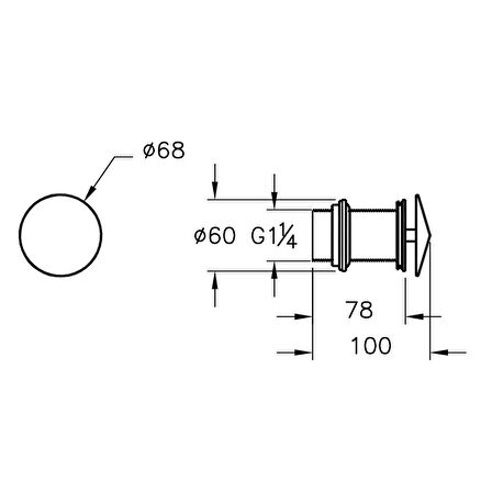 VitrA Lavabo Yuvarlak Süzgeci A45145