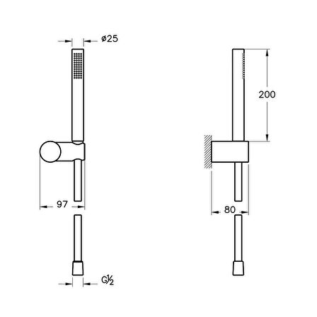 VitrA Origin El Duşu Takımı A45543