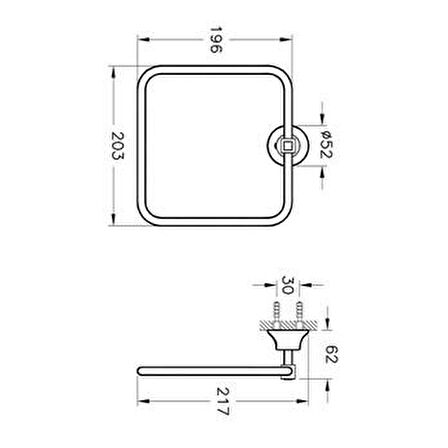 VitrA Juno Classic Halka Havluluk Krom A44420