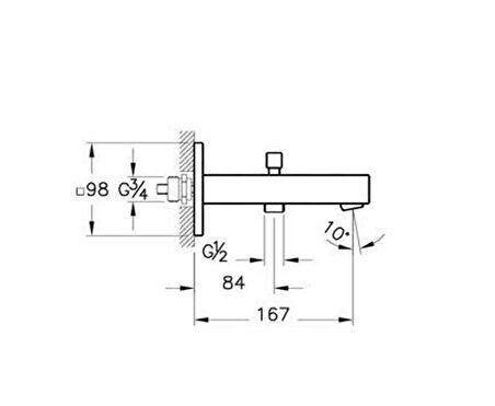 Artema Q-line A42393 Çıkış Ucu, El Duşu Çıkışlı, Krom Musluk