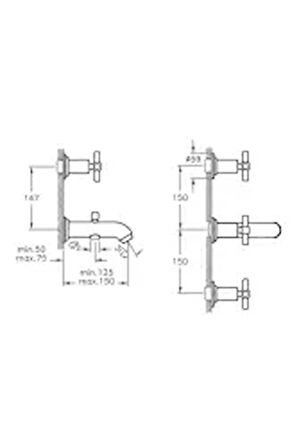 Artema Juno A4083223 Ankastre Banyo Bataryası, El Duşu Çıkışlı, Sıva Üstü, Altın