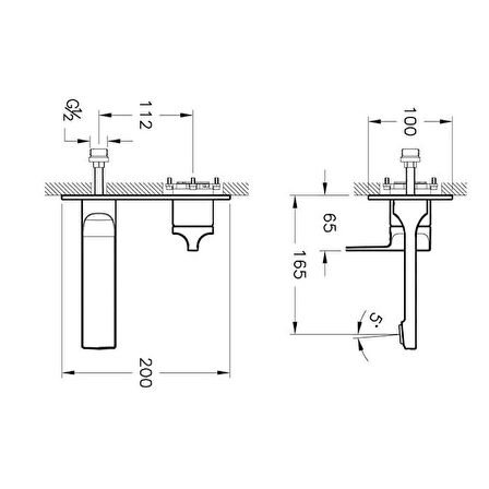 Artema Suit L Ankastre Lavabo Bataryası Altın A4248623