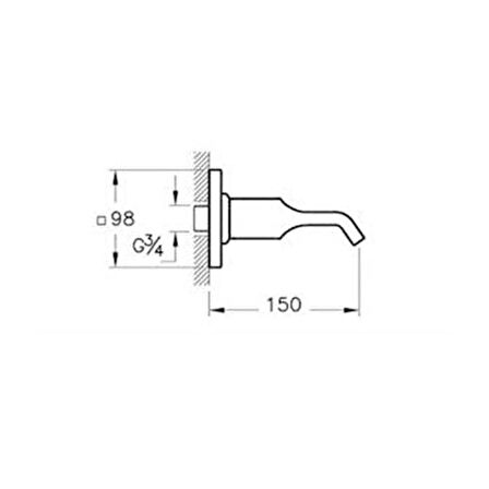 VitrA Suit U A4249223 Çıkış Ucu, Altın