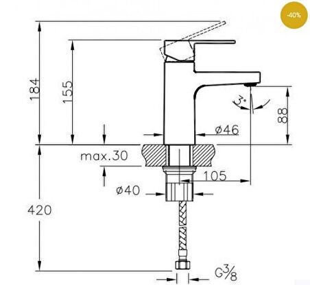 Punto Squa Lavabo Bataryası A42579