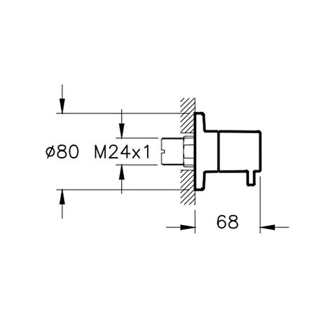 VitrA Origin Ankastre Stop Valf Sıva Üstü Mat Siyah A4145836