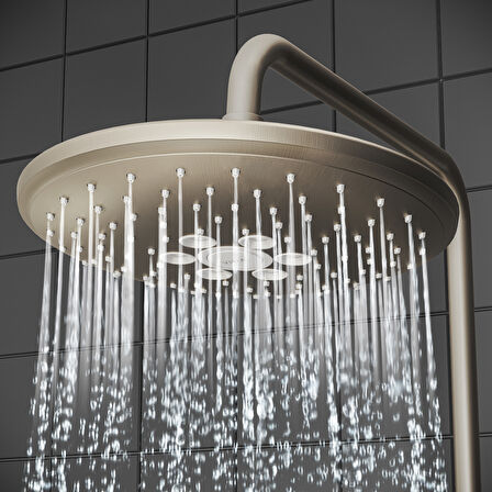 VitrA AquaHeat Bliss 240 A4720534 2F Termostatik Duş Sistemi, Fırçalı Nikel