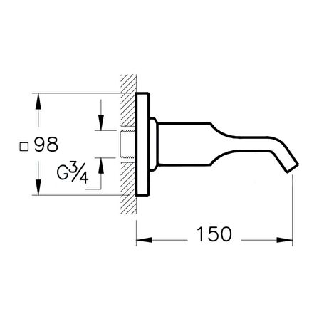 VitrA A4249226 Suit U Çıkış Ucu, Bakır