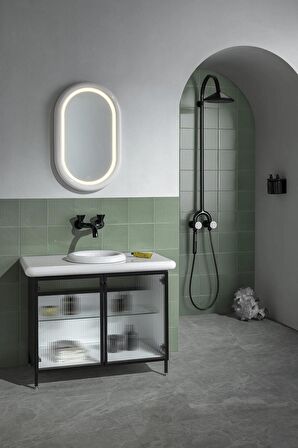 Liquid Termostatik Duş Sistemi Parlak Siyah A4721939