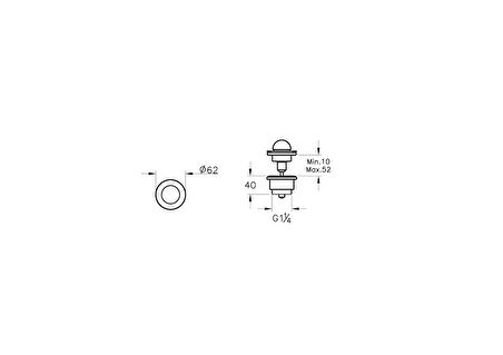 VitrA Liquid A45170 Basmalı Lavabo Yuvarlak Süzgeci, Krom