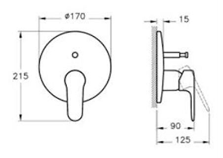 Artema Root Square Temassız Lavabo Bataryası A47127 Elektrikli - tek su girişli - krom