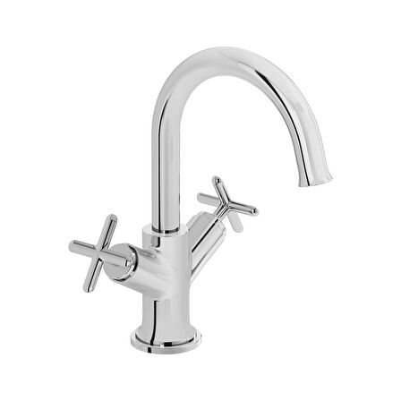 VitrA Origin Classic A42884 Lavabo Bataryası, Çift Kumandalı, Krom