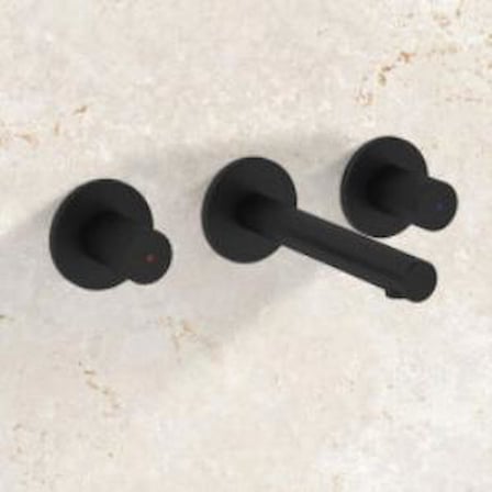 VitrA Origin 3 Delikli Ankastre Lavabo Bataryası A4258236WTC Sıva Üstü Grubu - Mat Siyah