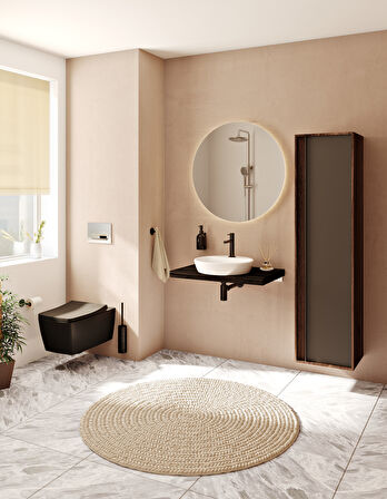 VitrA Origin Classic A4512336WTC Lavabo Sifonu, T Tipi, Mat Siyah