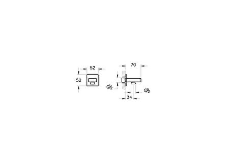 VitrA A4523374 Ankastre El Duşu Çıkışı, Soft Altın