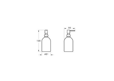 VitrA Origin A4489129 Sıvı Sabunluk, Soft Bakır
