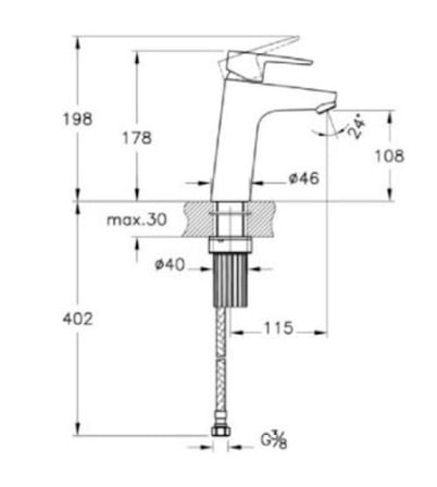 Artema Neva Soft L Lavabo Bataryası Krom A43003