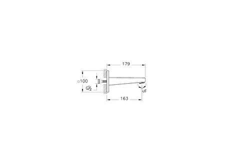 Artema Root Square A43116 Çıkış Ucu, Krom