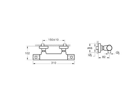 Artema AquaHeat A47183 Duş Bataryası, Krom