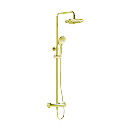 VitrA A4720574 AquaHeat Bliss S 240 2F Duş Sistemi, Soft Altın