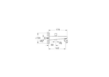 Artema Root Square A4313174 Çıkış Ucu, El Duşu Çıkışlı, Soft Altın