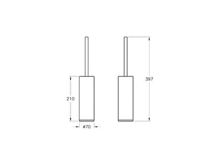 VitrA Origin A4489374 Tuvalet Fırçalığı, Yerden, Soft Altın