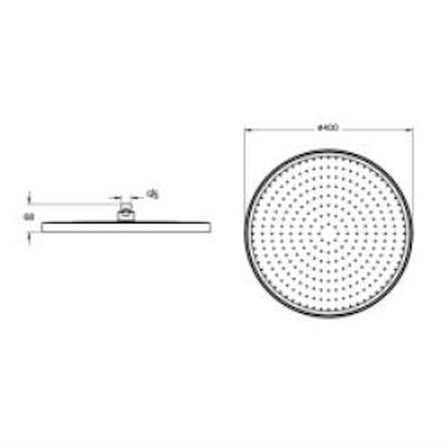 VitrA Prime Round A45920 Duş Başlığı, Krom