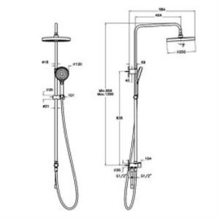 Artema Core Round A4591829 250 Duş Kolonu, Soft Bakır