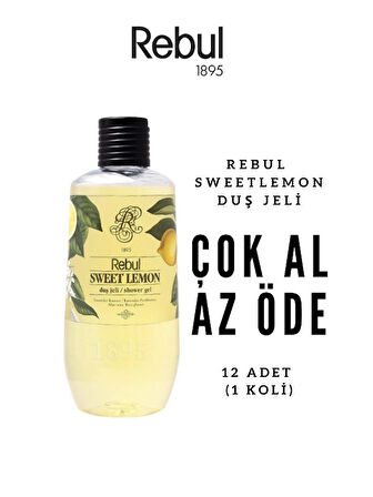 Rebul Sweet Lemon Duş Jeli 500ml x12 | Çok Al Az Öde | Canlandırıcı Limon Kokusu | Ekonomik Paket