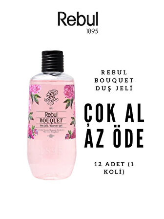 Rebul Bouquet Duş Jeli 500ml x12 | Çok Al Az Öde | Çiçeksi Ferahlık | Ekonomik Paket