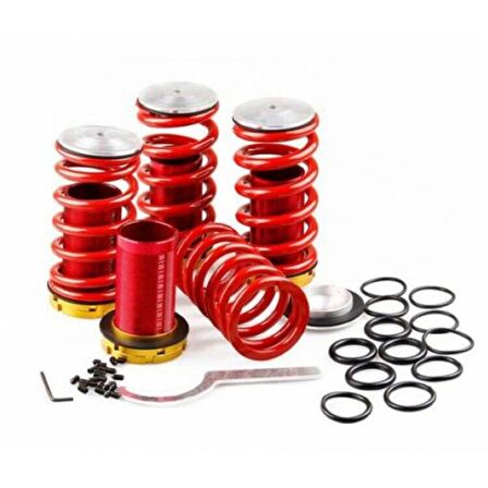 Honda civic uyumlu spor helezon yay coilover alçaltma kiti ayarlı 98-01